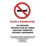 TÁBLA "Tilos a dohányzás" 210x300 TUT017009PVC02100300